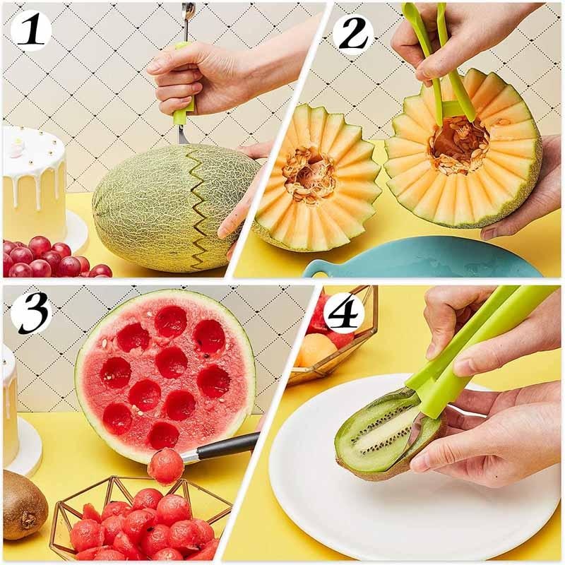 4 In 1 Melon Baller Scoop Stainless Steel