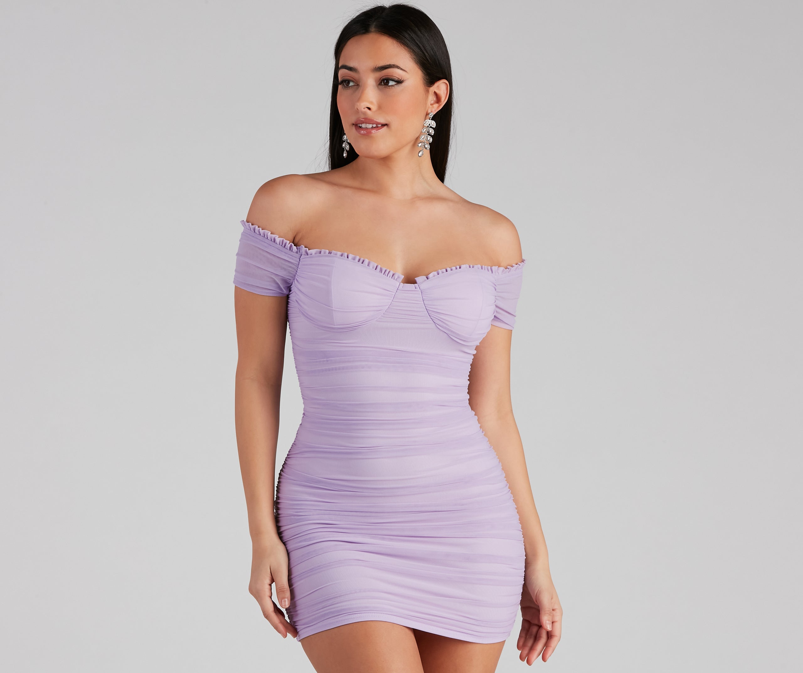 CLEARANCE - Stunning Sweetheart Mesh Mini Dress