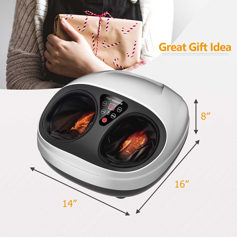 Foot Massager Machine with Heat & Remote, Shiatsu Foot Massager with Deep 3D Kneading Rolling Relieves Plantar Fasciitis