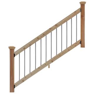 ProWood 6 ft. Cedar Rail Stair Kit with Aluminum Round Balusters 447179