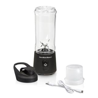 Hamilton Beach Blend Now 16 oz. Single Speed Black Cordless Portable Blender with Travel Lid 51180