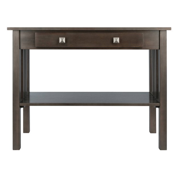 Stafford Console Hall Table Oyster Gray Winsome