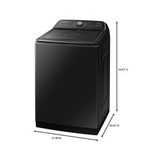  5.5 cu. ft. Smart High-Efficiency Top Load Washer with Impeller and Auto Dispense System in Brushed Black ENERGY STAR WA55A7700AV