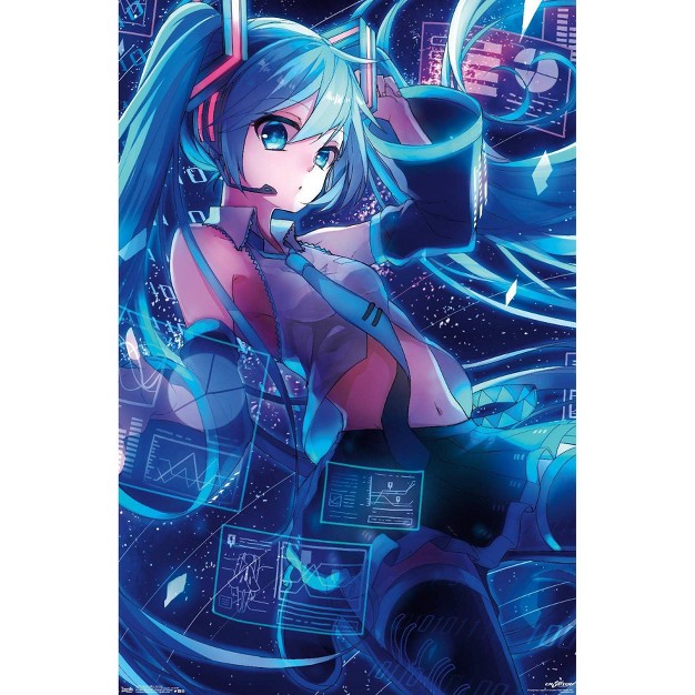 X 22 quot Hatsune Miku Screens Premium Poster Trends International