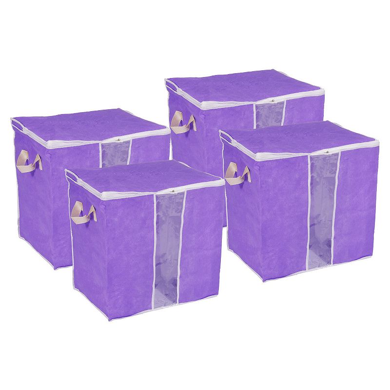 Foldable Wardrobe Storage Box Clothes Storage Bag Organizer， 4pcs