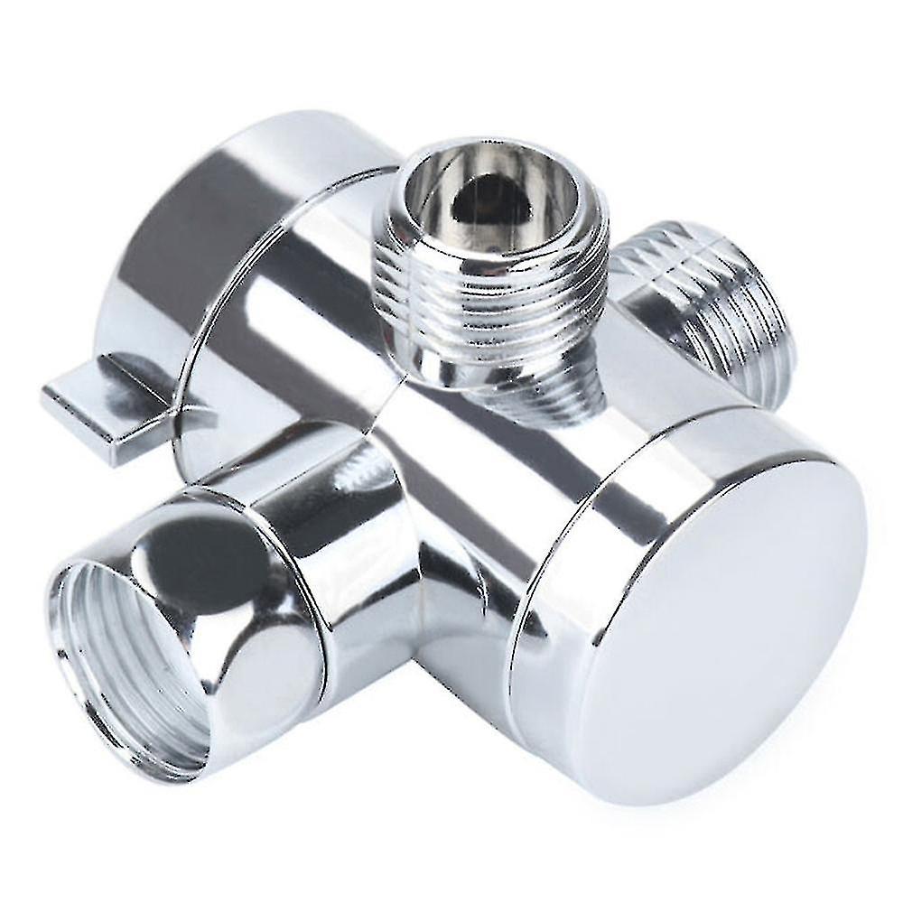 3 Way T-adapter Bath Shower Mixer Diverter Valve Splitter Connector