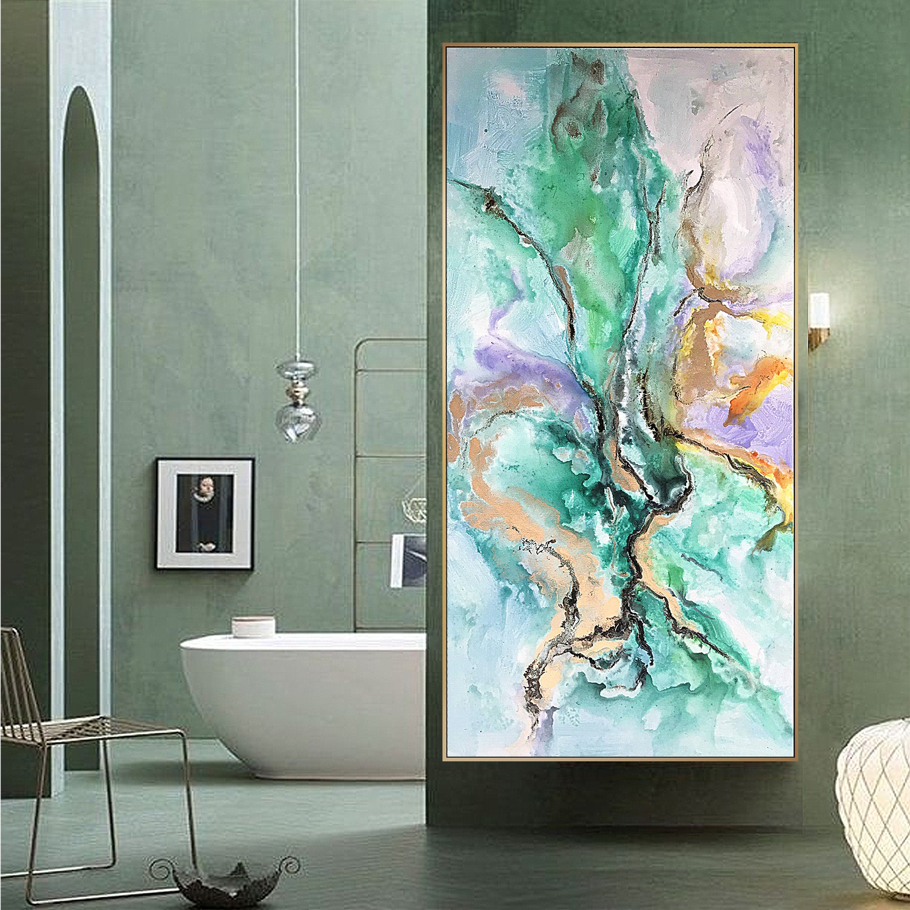 Afterglow Hand Painted Art Painting With 160X80 Cm Frame Soaap0005