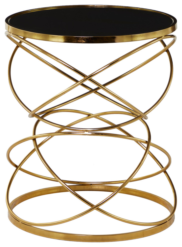 Contemporary Black Marble Accent Table 561548   Contemporary   Side Tables And End Tables   by Brimfield  ampMay  Houzz