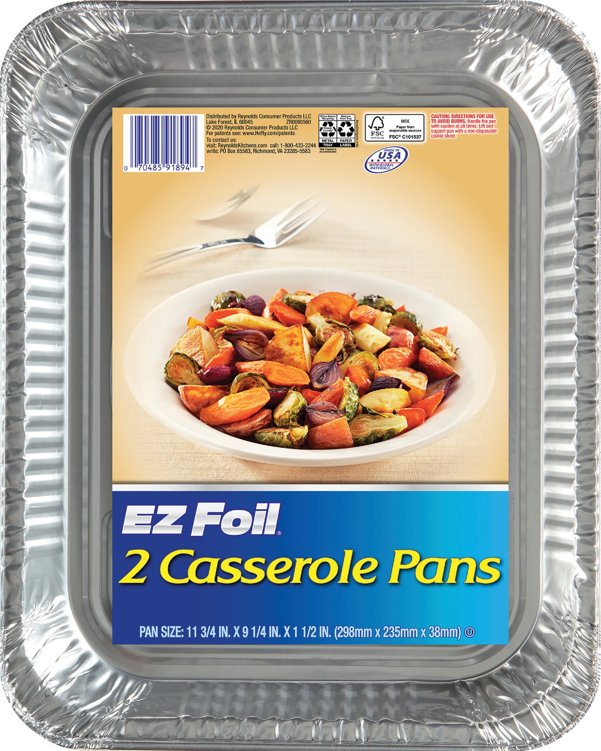 EZ Foil Casseroleamp Lasagna Baking Pan Aluminum (Pack of 12)