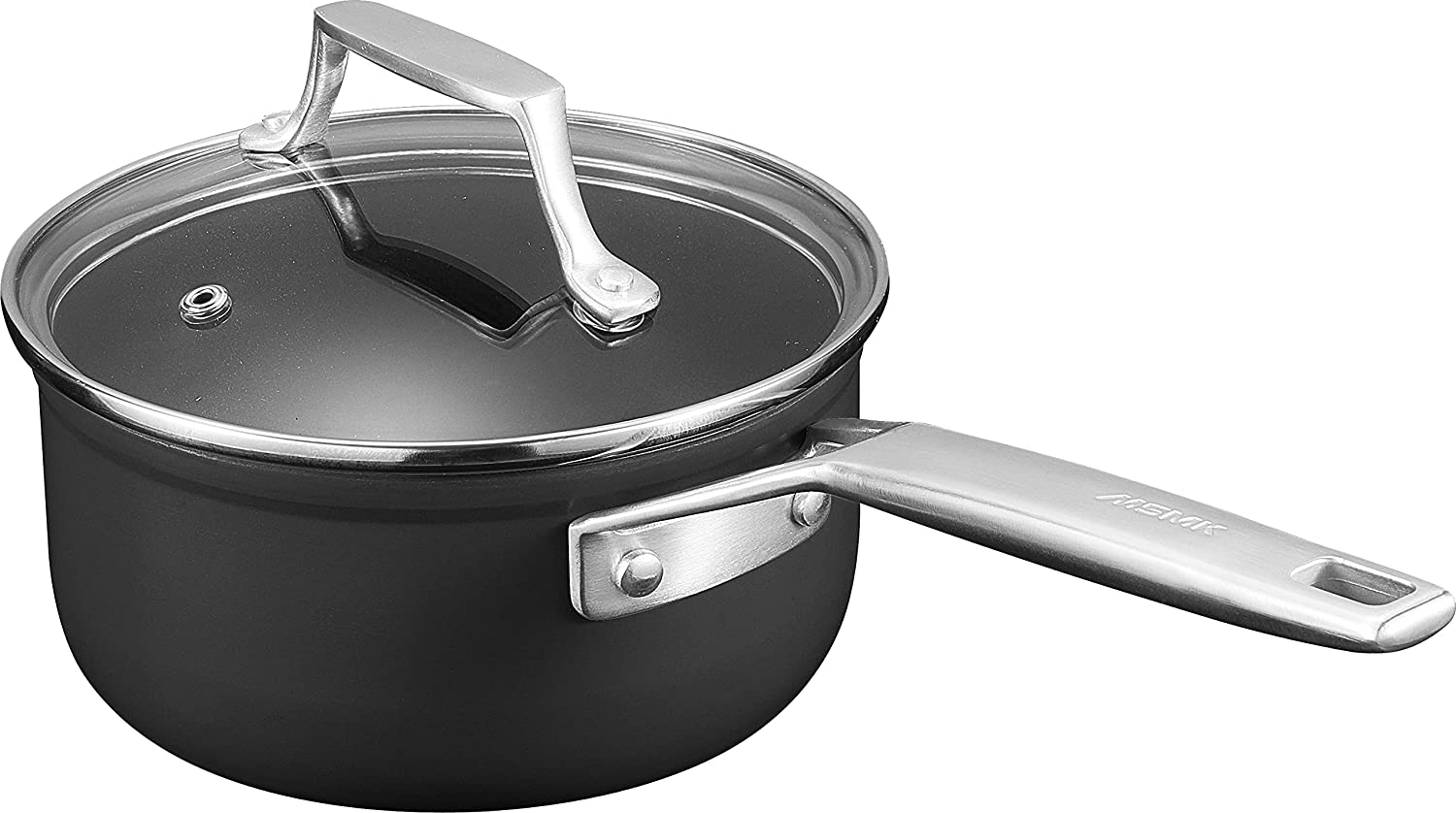 MSMK 2.5 Quart Saucepan with lid， Stay-Cool Handle， Burnt also Nonstick， Scratch-resistant， Induction Cooking Pot