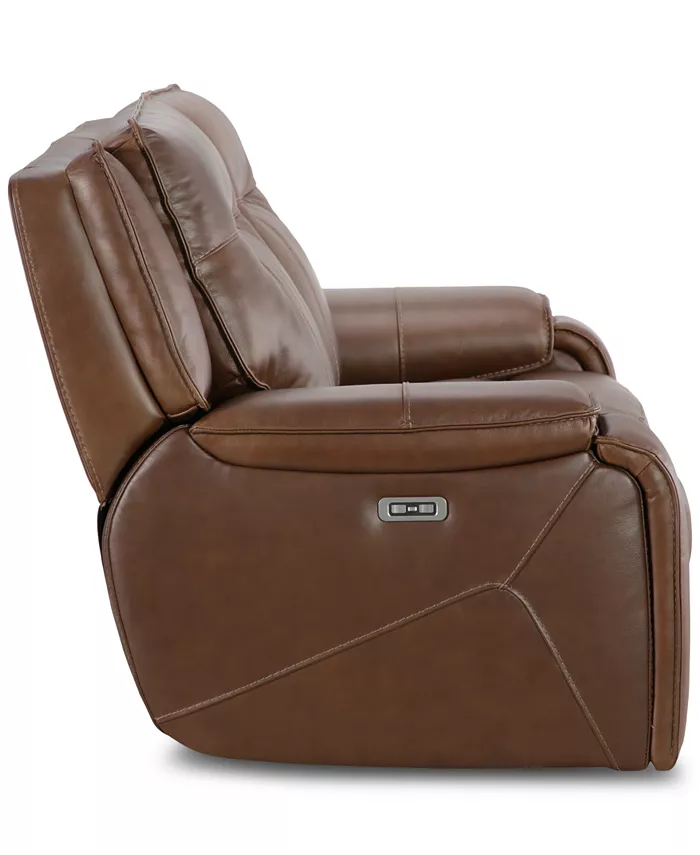 Furniture Hansley 2-Pc. Power Recliner Leather Sofa