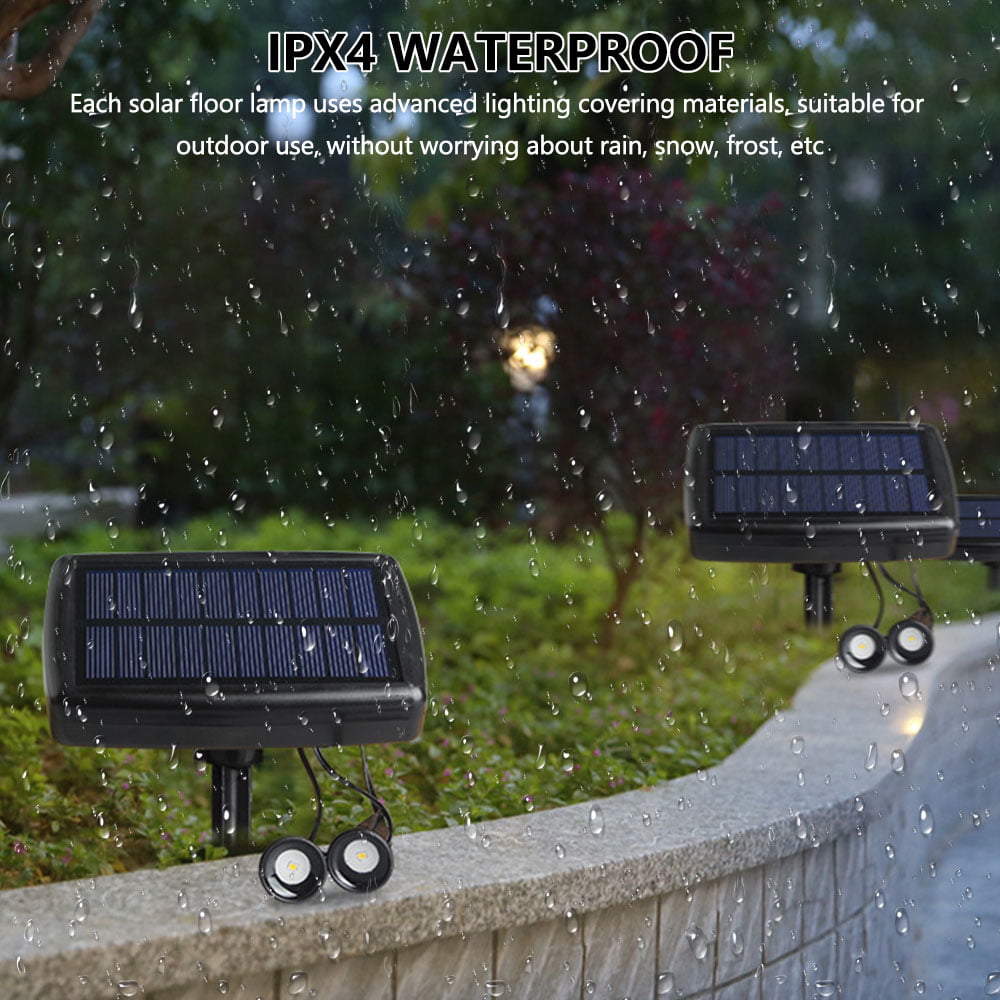 HOTBEST Solar Lights Outdoor Power Led Garden Spotlights Spot Waterproof Bright Decking Spotlights RGB Landscape Lights IP65 Waterproof Yard Downlight Pack of 10