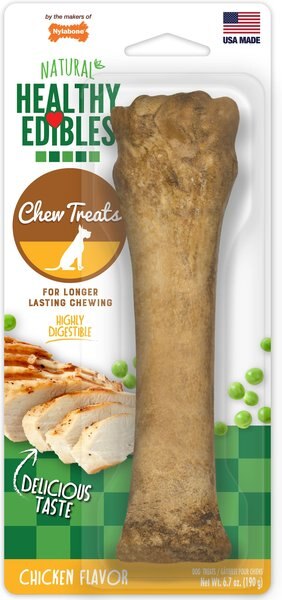 Nylabone Healthy Edibles All-Natural Long Lasting Chicken Flavor Dog Chew Treats，  X-Large