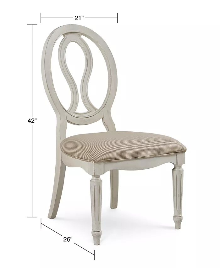 Furniture Sag Harbor Round Pierced Back Side Chair