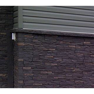 NextStone Sandstone 48 in. x 4 in. Charcoal Faux Stone Ledger (4-Pack) SS-L-C-4