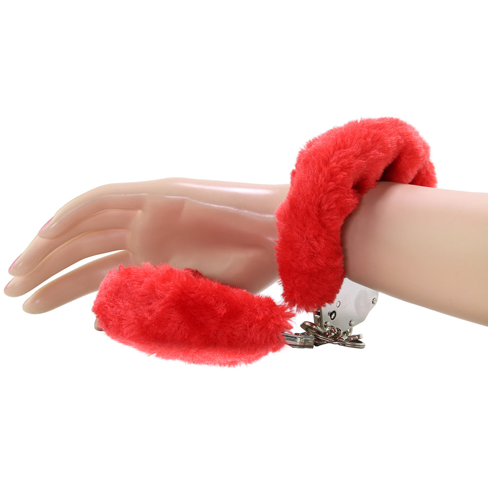 Fetish Fantasy Beginner's Furry Cuffs in Red