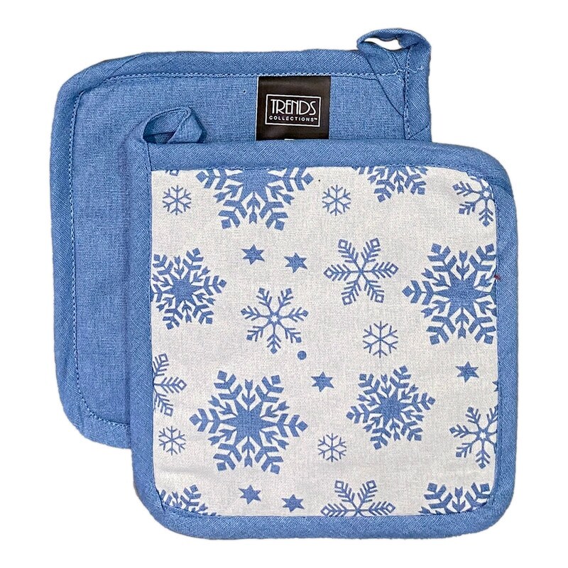 Snowflake 100 Cotton 6pc Kitchen Towel  Pot Holder  Oven mitt Set