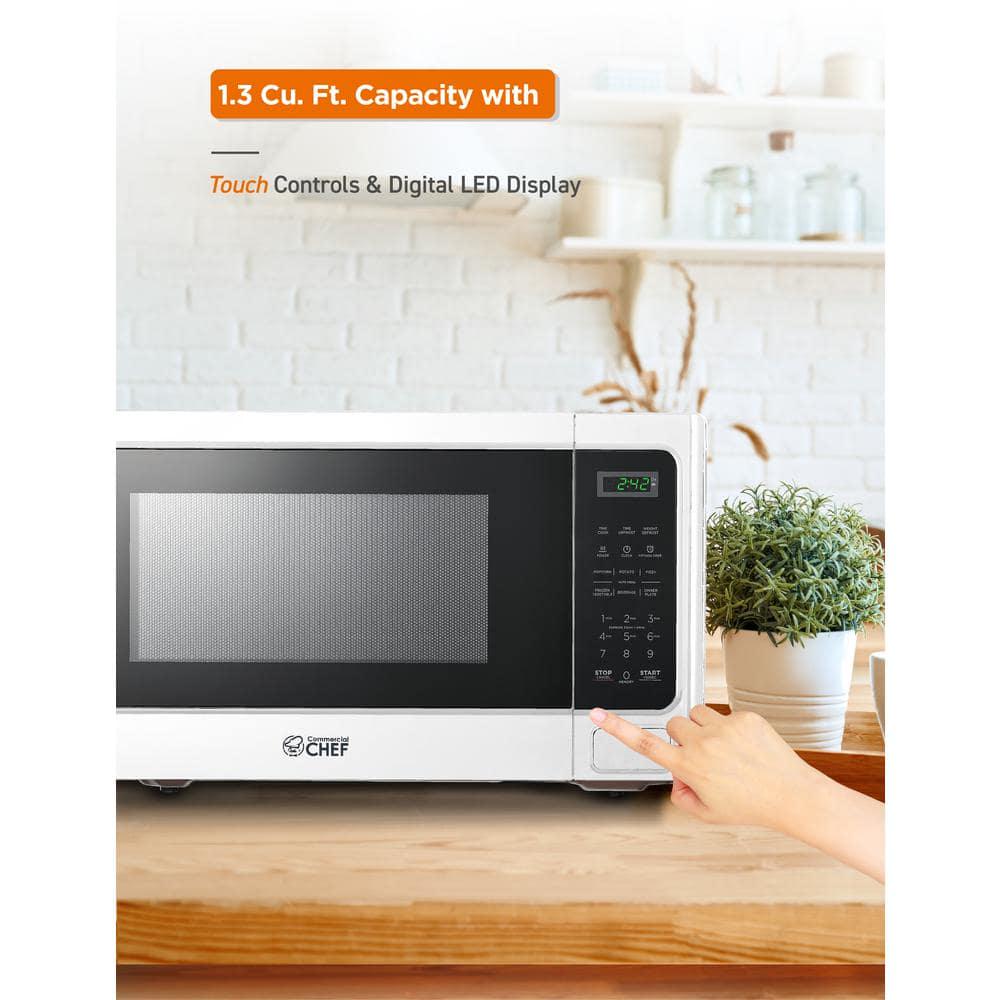 Commercial CHEF 204 in Width 13 cu ft White 1000Watt Countertop Microwave Oven