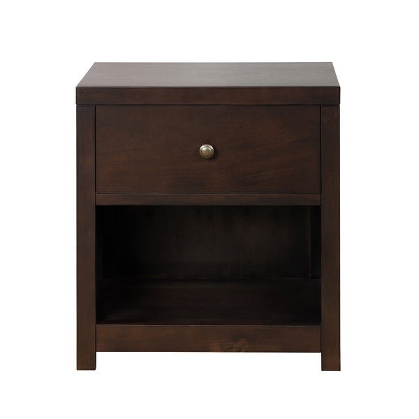 1 Drawer Solid Wood Nightstand Sofa End Table