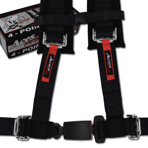 (Single) Black 4 Point Harness with Ez-Buckle