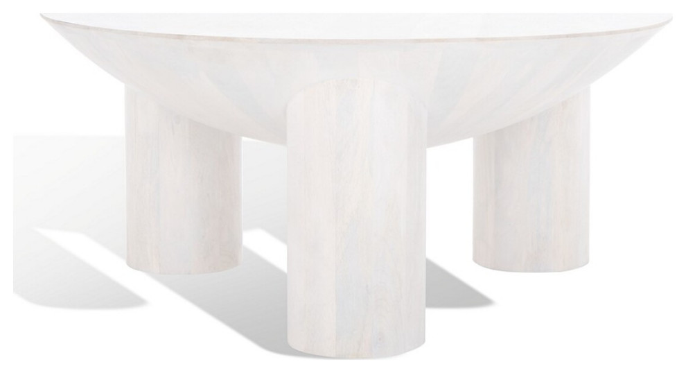 Safavieh Couture Calhoun Round Wood Coffee Table   Transitional   Coffee Tables   by Safavieh  Houzz