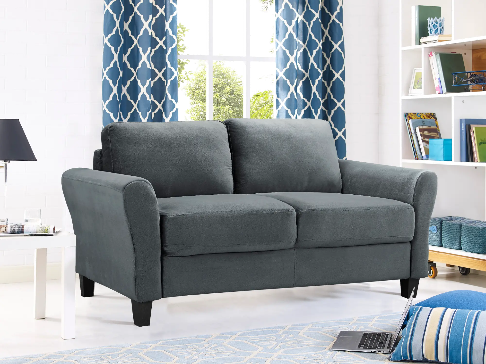 Milani Dark Gray Loveseat