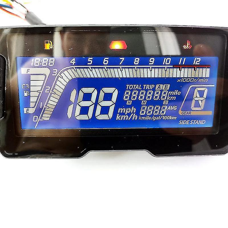 12000rpm Motorcycle Lcd Odometer Digital Electric Modified Adjustable Speedometer+sensor For 2，4 Cy