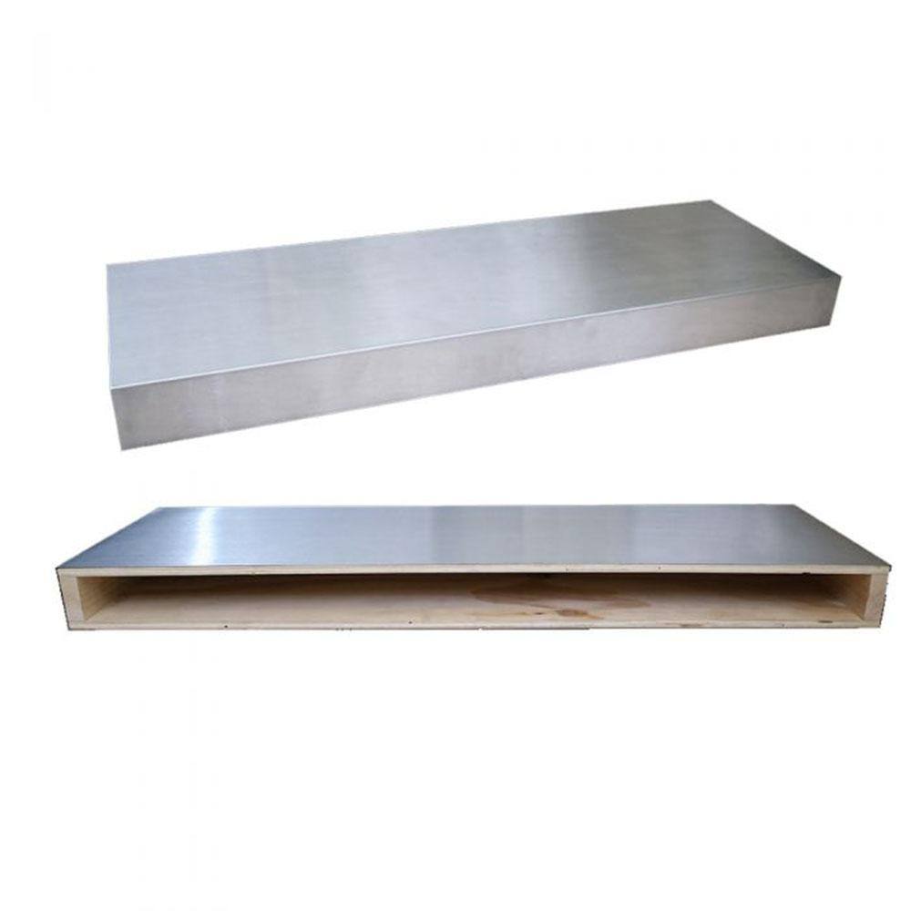 Omega National Products 24 in. x 10 in. x 2-12 in. Stainless Steel Floating Shelf Kit 67.FS0124STUF1