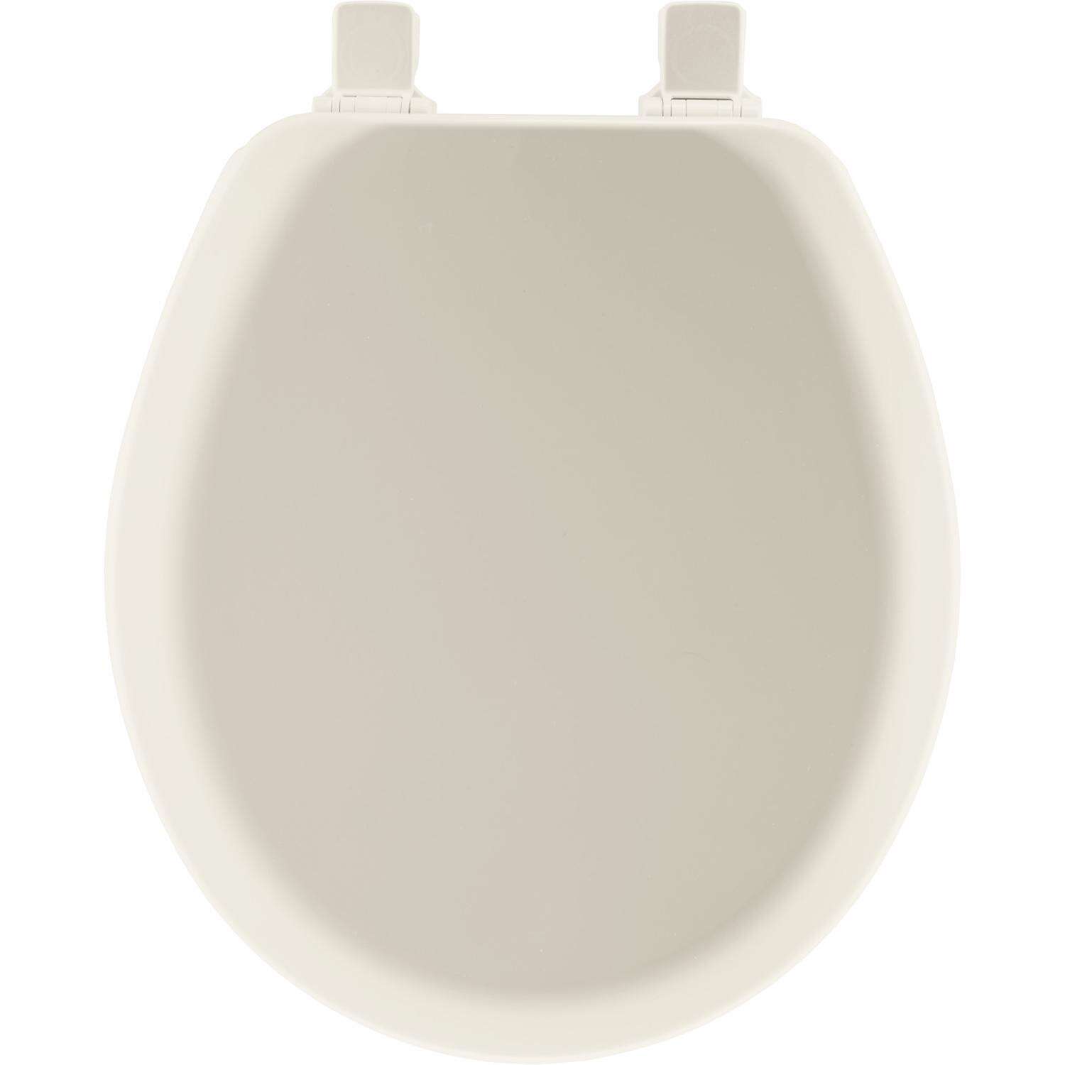 Mayfair by Bemis Cameron Round Biscuit Enameled Wood Toilet Seat