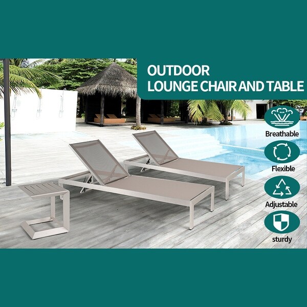 Modern All Aluminum Outdoor Coffee Table