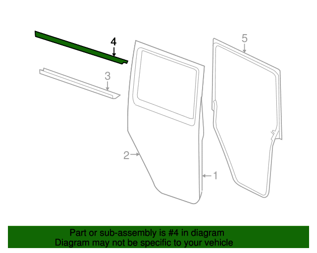 Genuine OE Mopar Belt Weather-Strip - 55395710AB