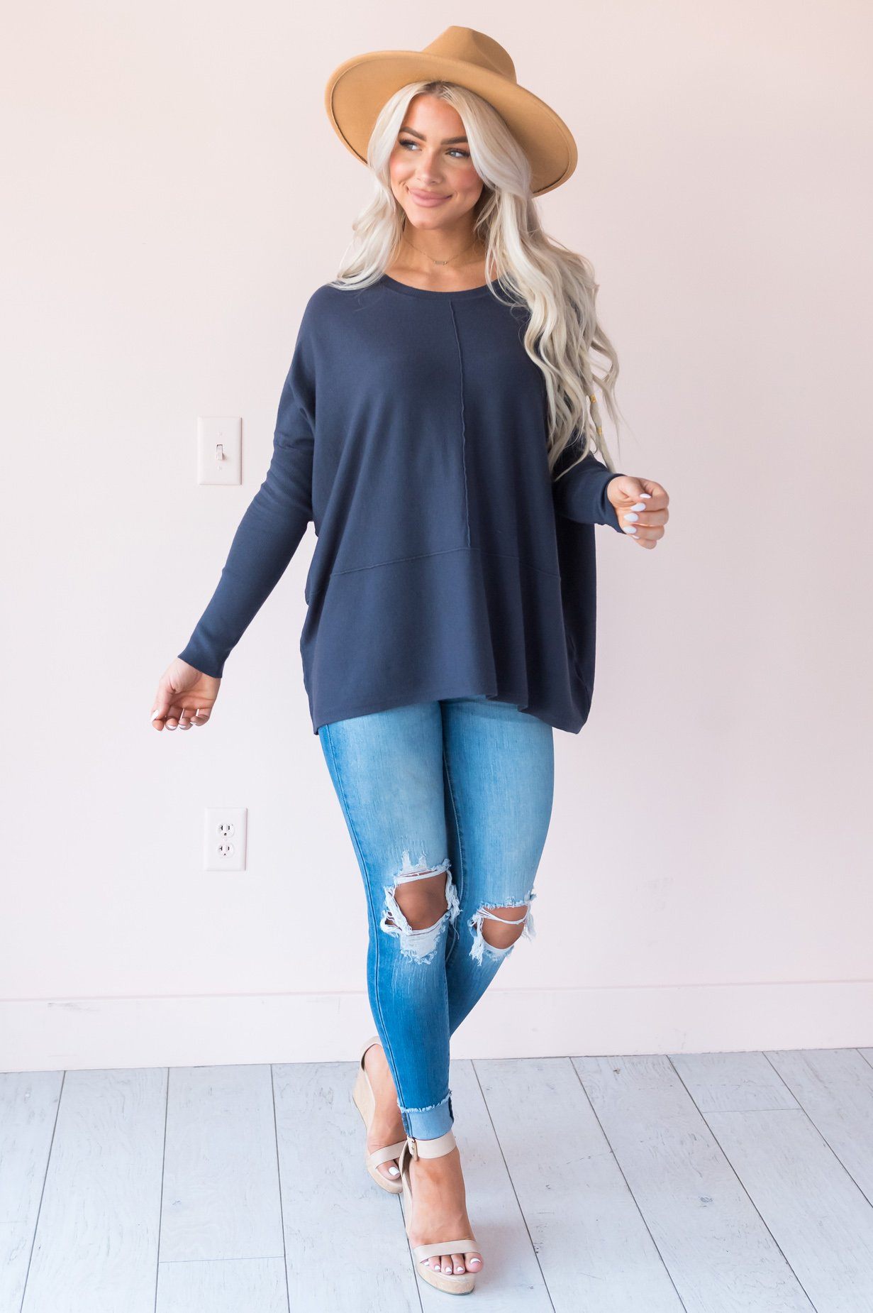 Crazy About You Modest Sweater