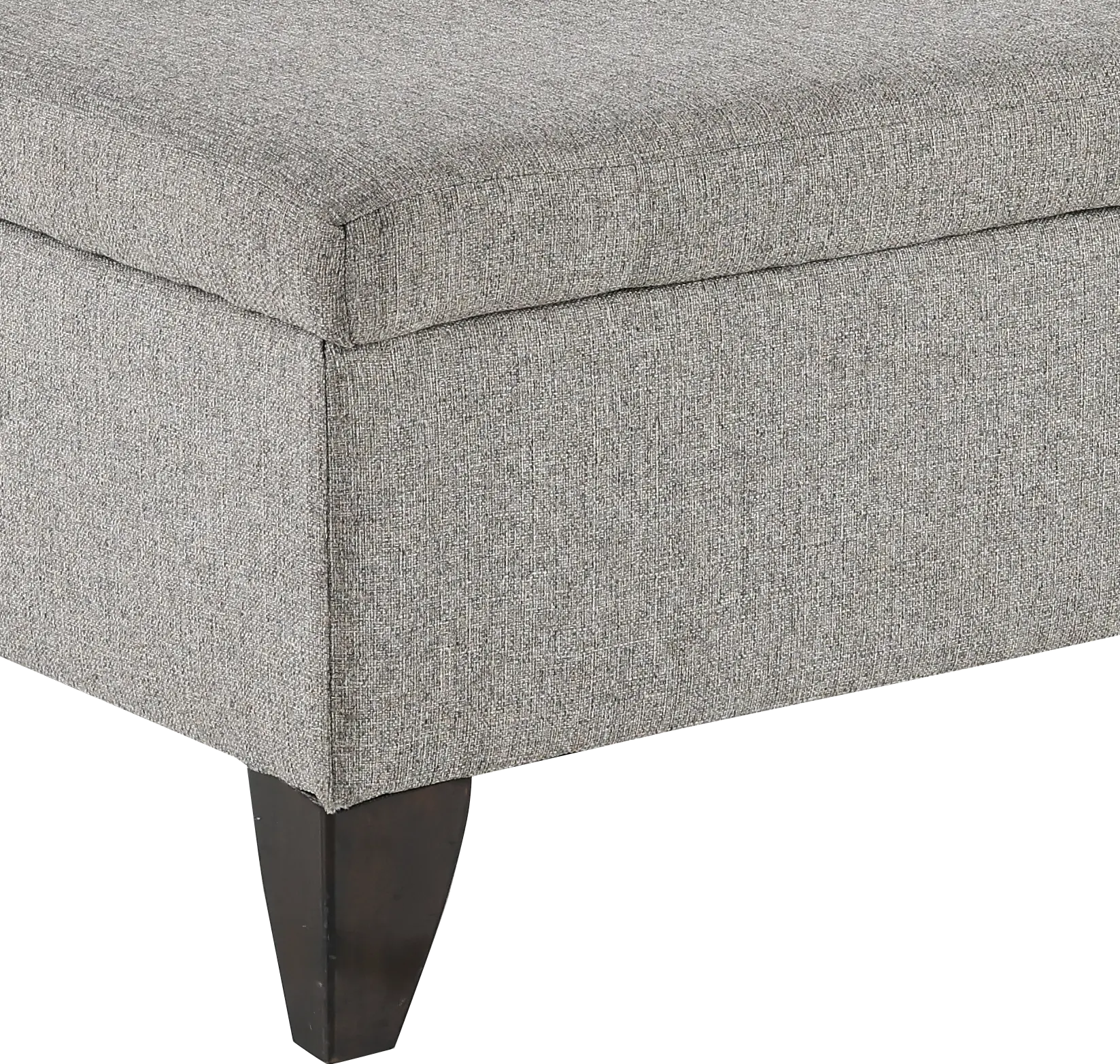 Aquarius Slate Gray Storage Ottoman