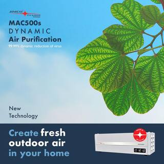 JIMCO Air Purifier Reduces 99.9% of Airborne Virus Bacteria Odor Pollen Mold and Allergens. Max 689 sq.ft. 100.312S WHITE