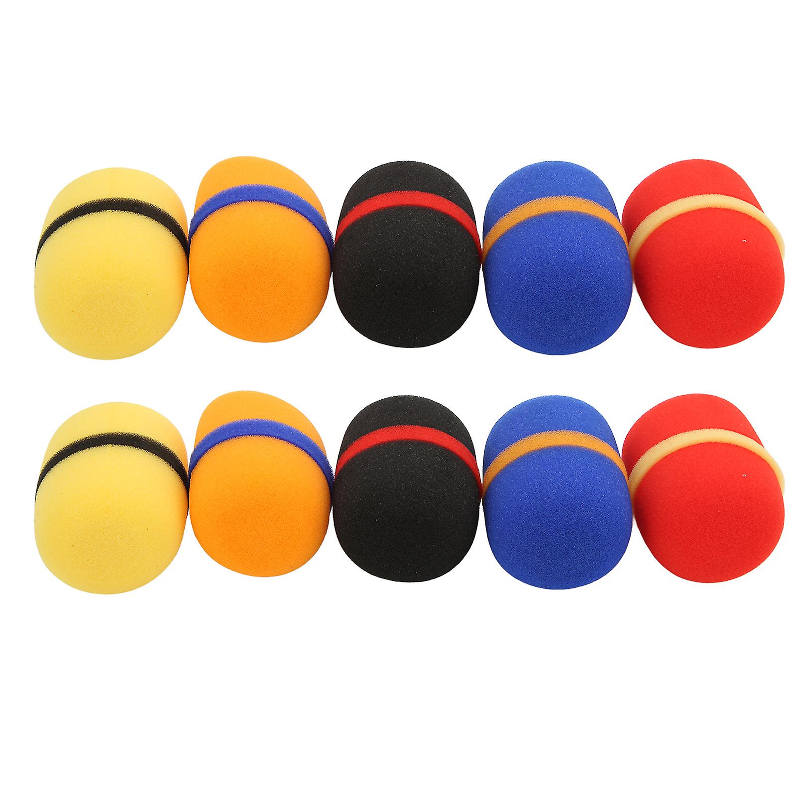 10pcs Microphone Cover Thick Soft Sponge Dustproof Various Colors Good Elasticity Microphone Windscreen Foam Cover