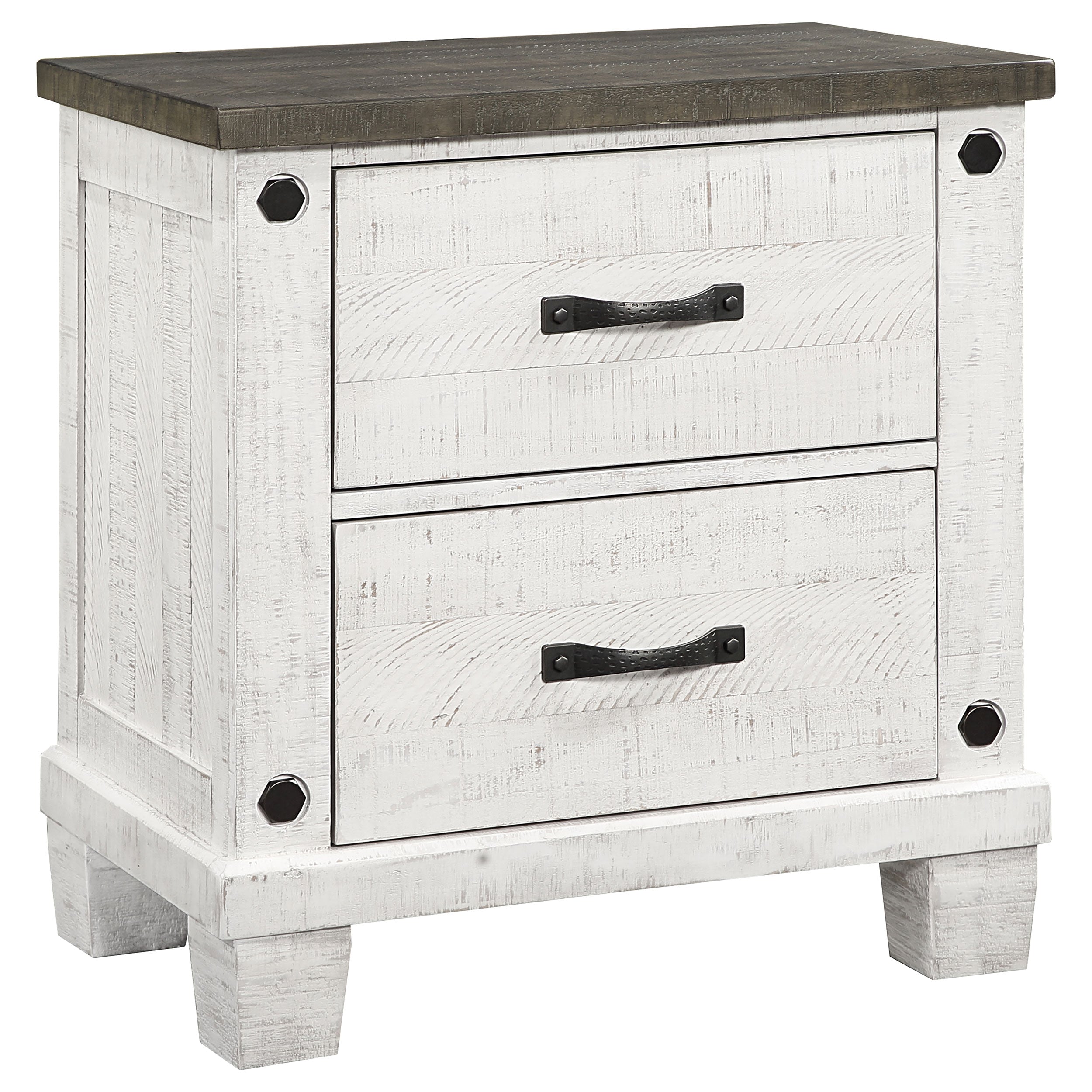 Lilith 4-Piece Bedroom Set Distressed White - 224471 - S4