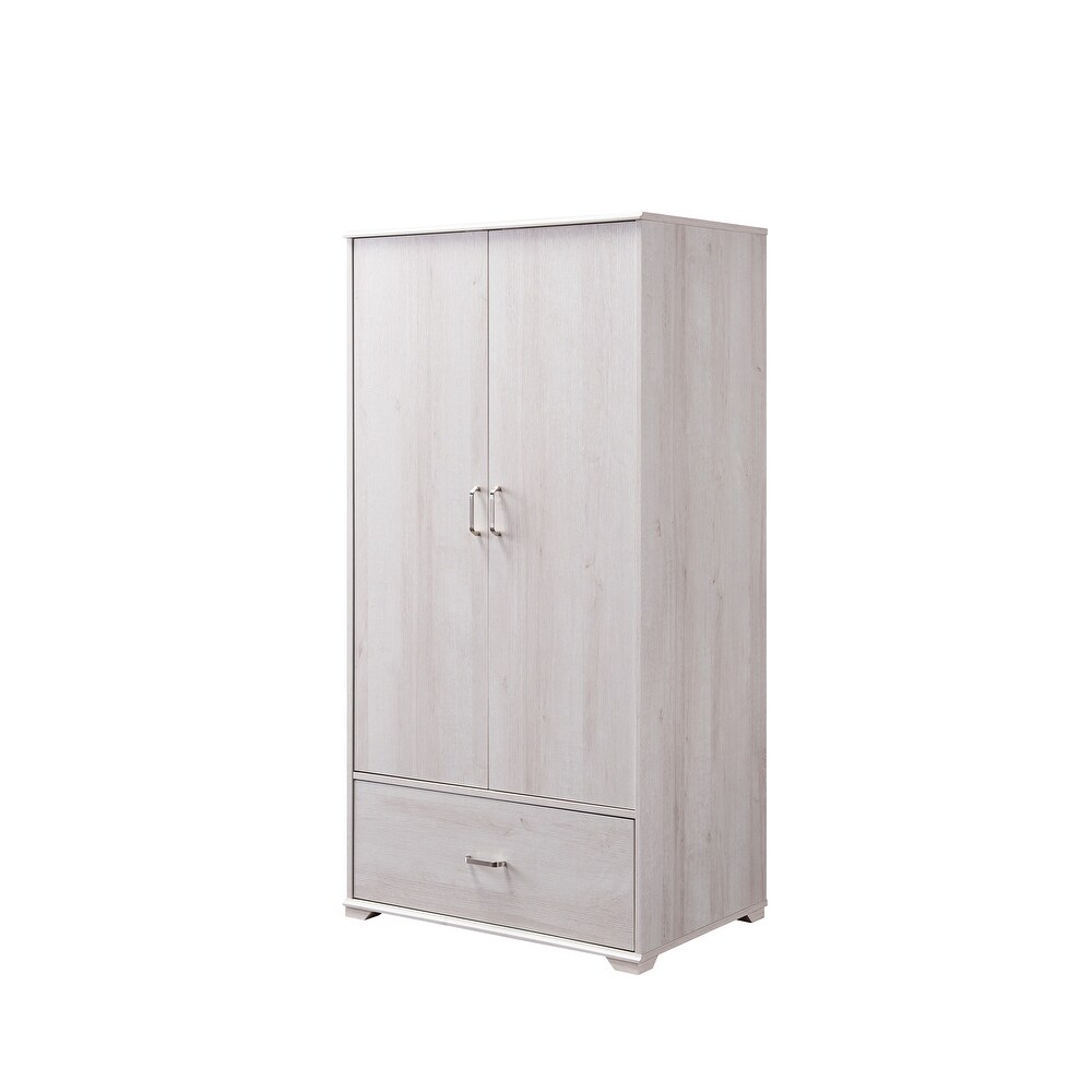 DH BASIC Contemporary Wardrobe Armoire with Bar Pulls by Denhour