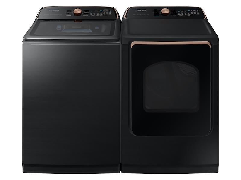 Samsung WA54CG7550AV 5.4 Cu. Ft. Extra-Large Capacity Smart Top Load Washer With Pet Care Solution And Auto Dispense System In Brushed Black