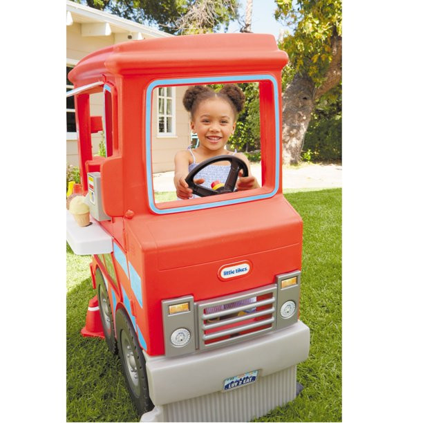 Little Tikes 2-in-1 Food Truck 20-Piece Plastic Pretend Play Kitchen Toys Playset