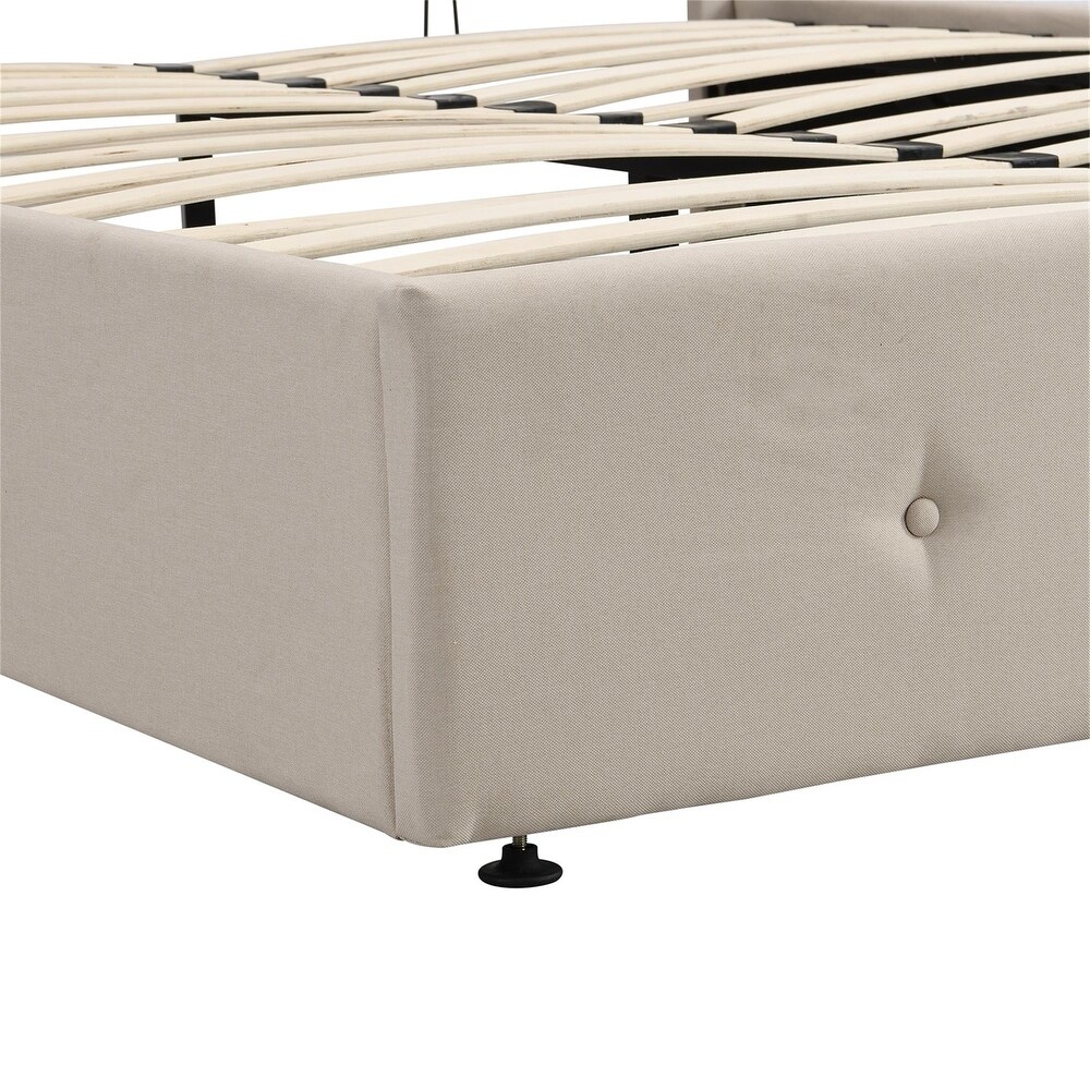 Upholstered Queen Platform Bed With A Hydraulic Storage System