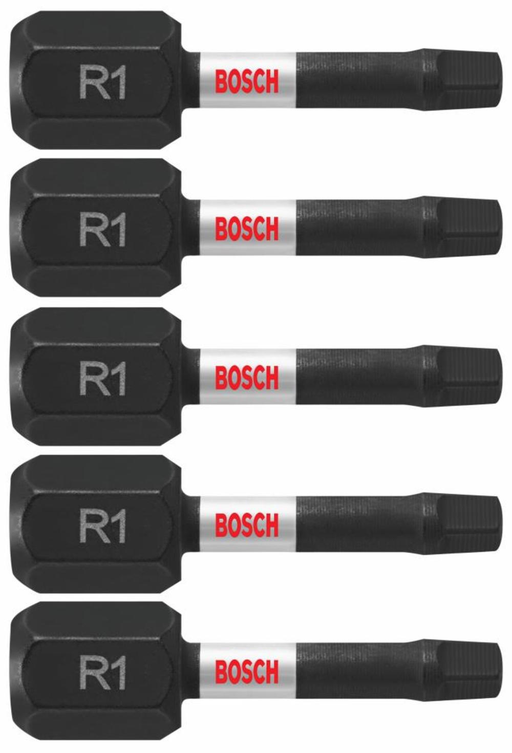 Bosch 5 pc. Impact Tough 1 In. Square #1 Insert Bits ITSQ1105 from Bosch