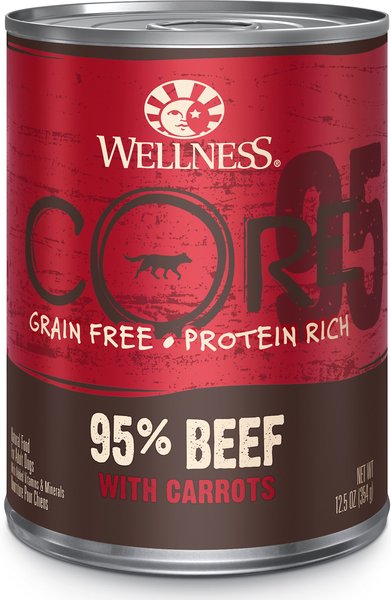 Wellness CORE 95% Grain-Free Beef and Carrots Canned Dog Food