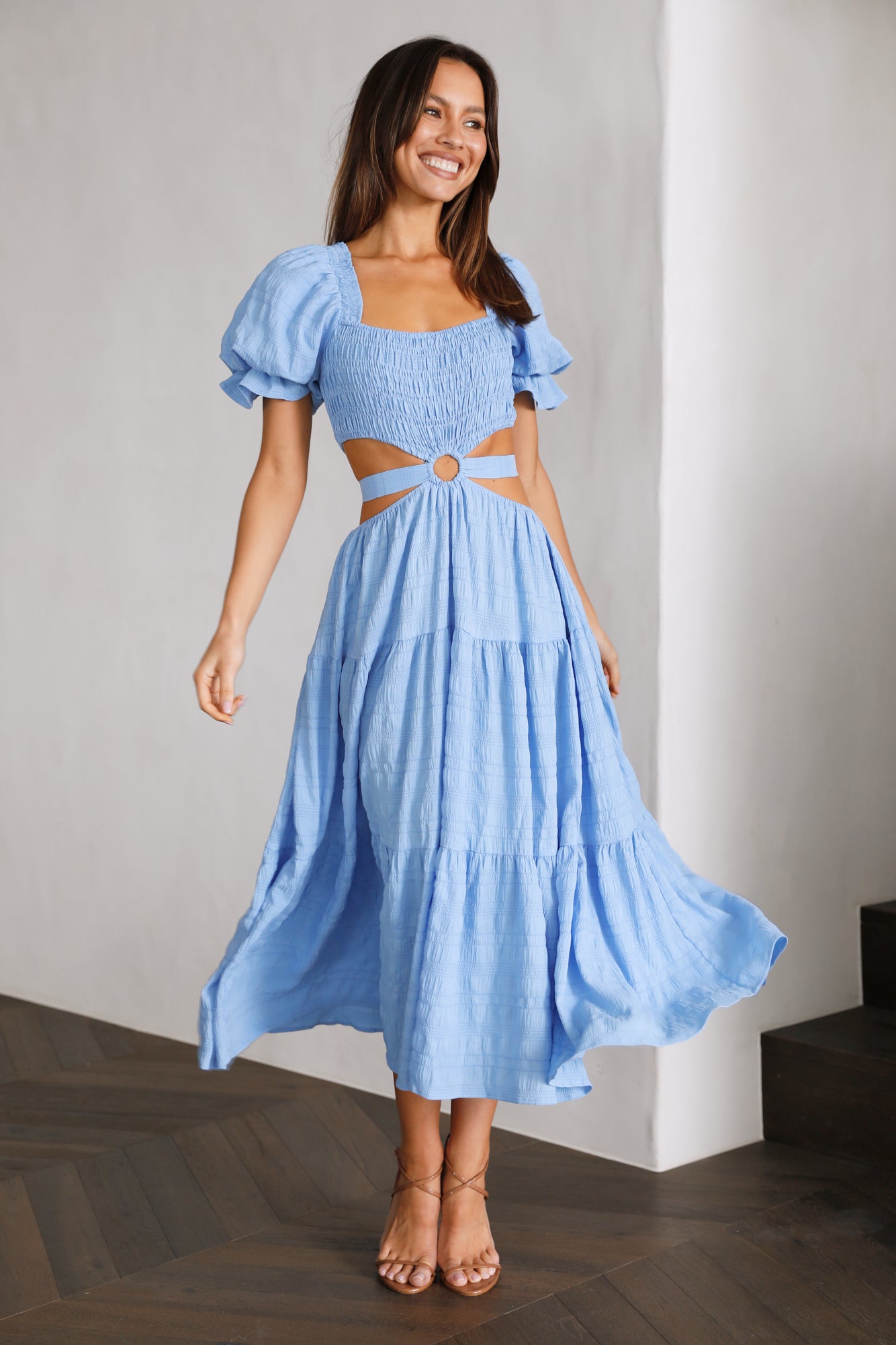 Risque Maiden Maxi Dress Blue