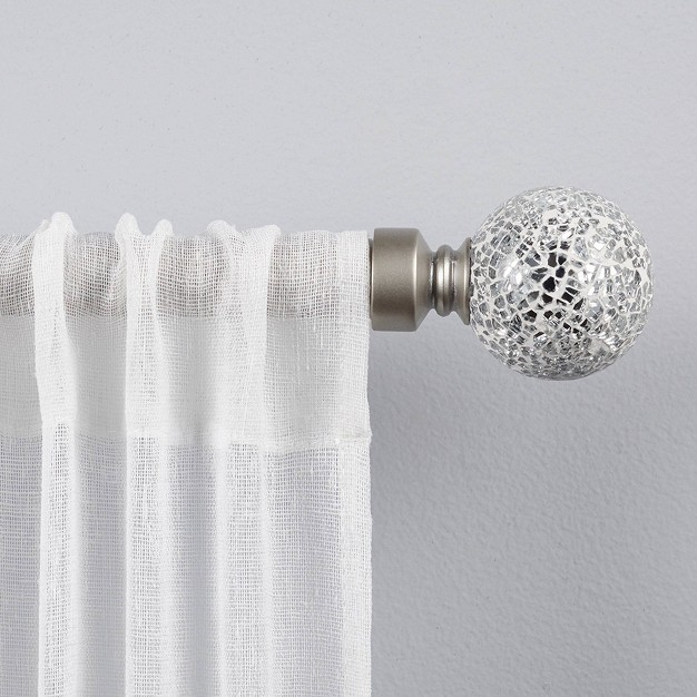 Exclusive Home White Mosaic Curtain Rod