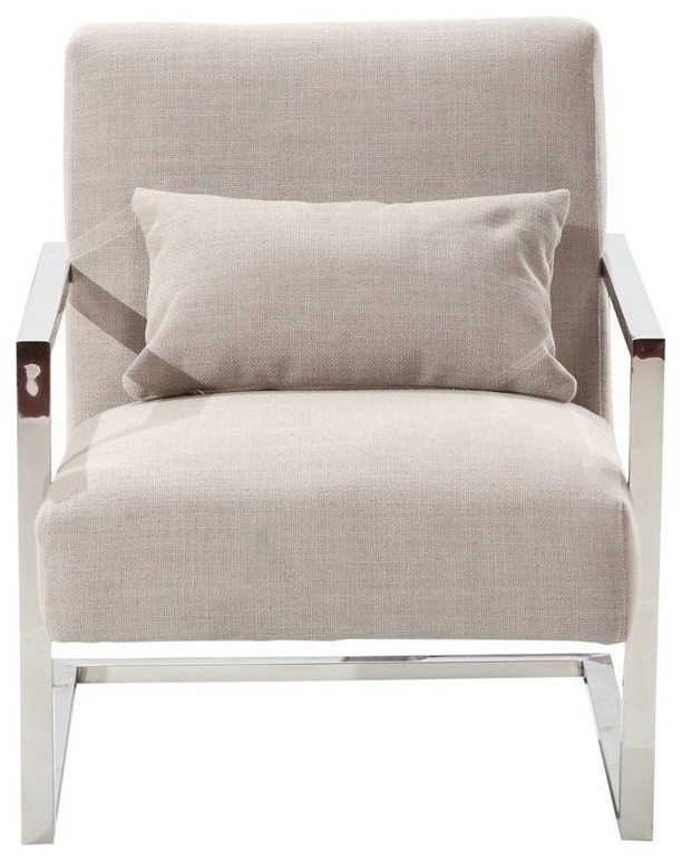 Hawthorne Collections Modern Fabric Upholstered Accent Chair in Gray   Contemporary   Armchairs And Accent Chairs   by Homesquare  Houzz