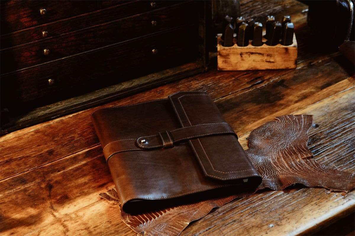 Vachetta Leather Post-Strap Padfolio