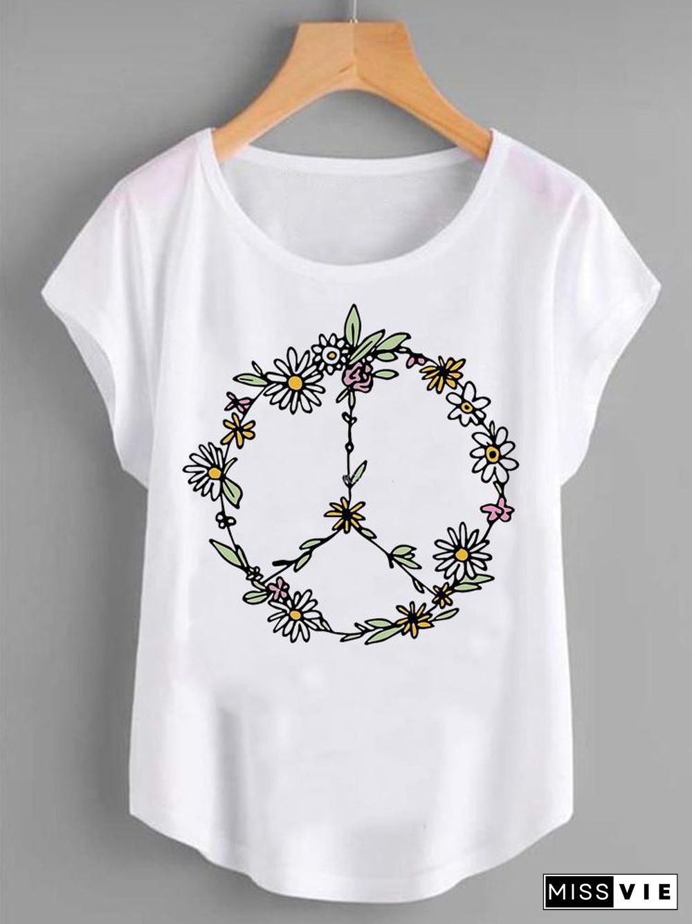 90S Love Heart Trend Graphic T Top Women Print Summer T-Shirts Clothing Fashion Shirt Female Short Sleeve Cartoon Tee T-Shirt