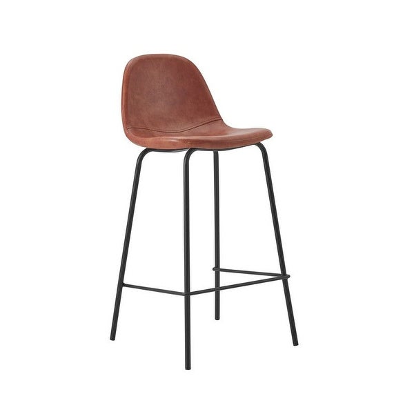 Connor Upholstered Counter Stool with Metal Base (Set of 2)