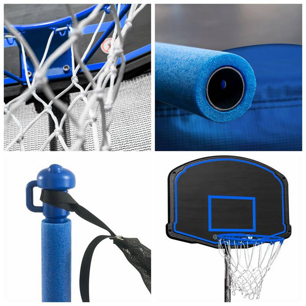 Wateday 16 ft. Round Outdoor Trampoline with Enclosure Net and Ladder Metal PF-W285S00003