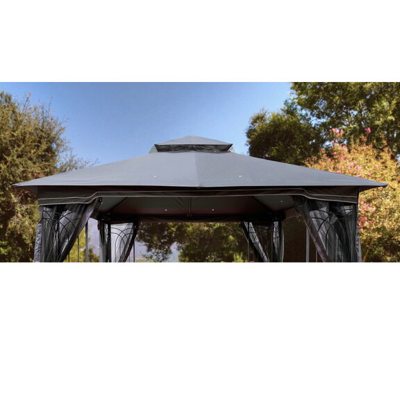 13X10 ft Patio Double Roof Gazebo Replacement Cano...